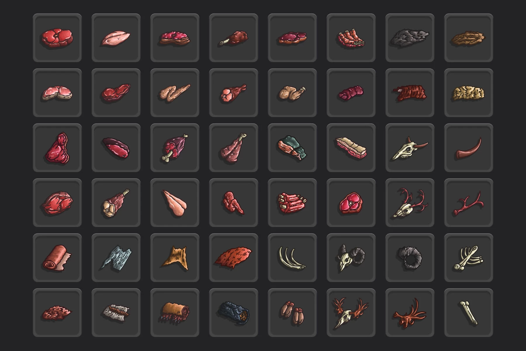 Meat and Skin Icons