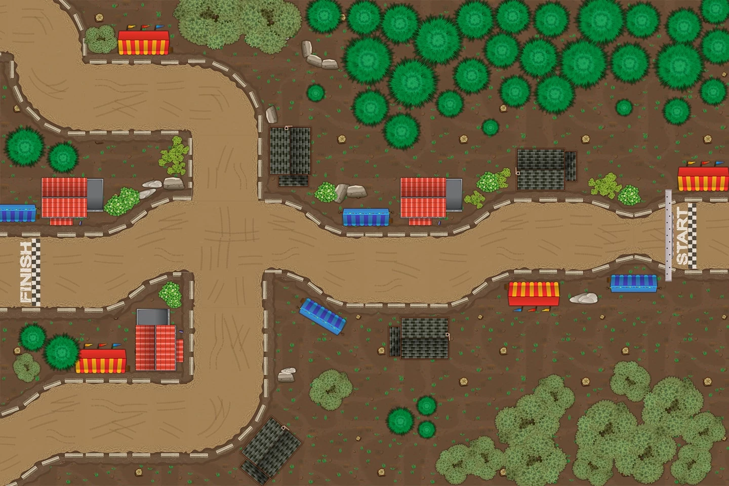 Race Track 2D Game Tile Set