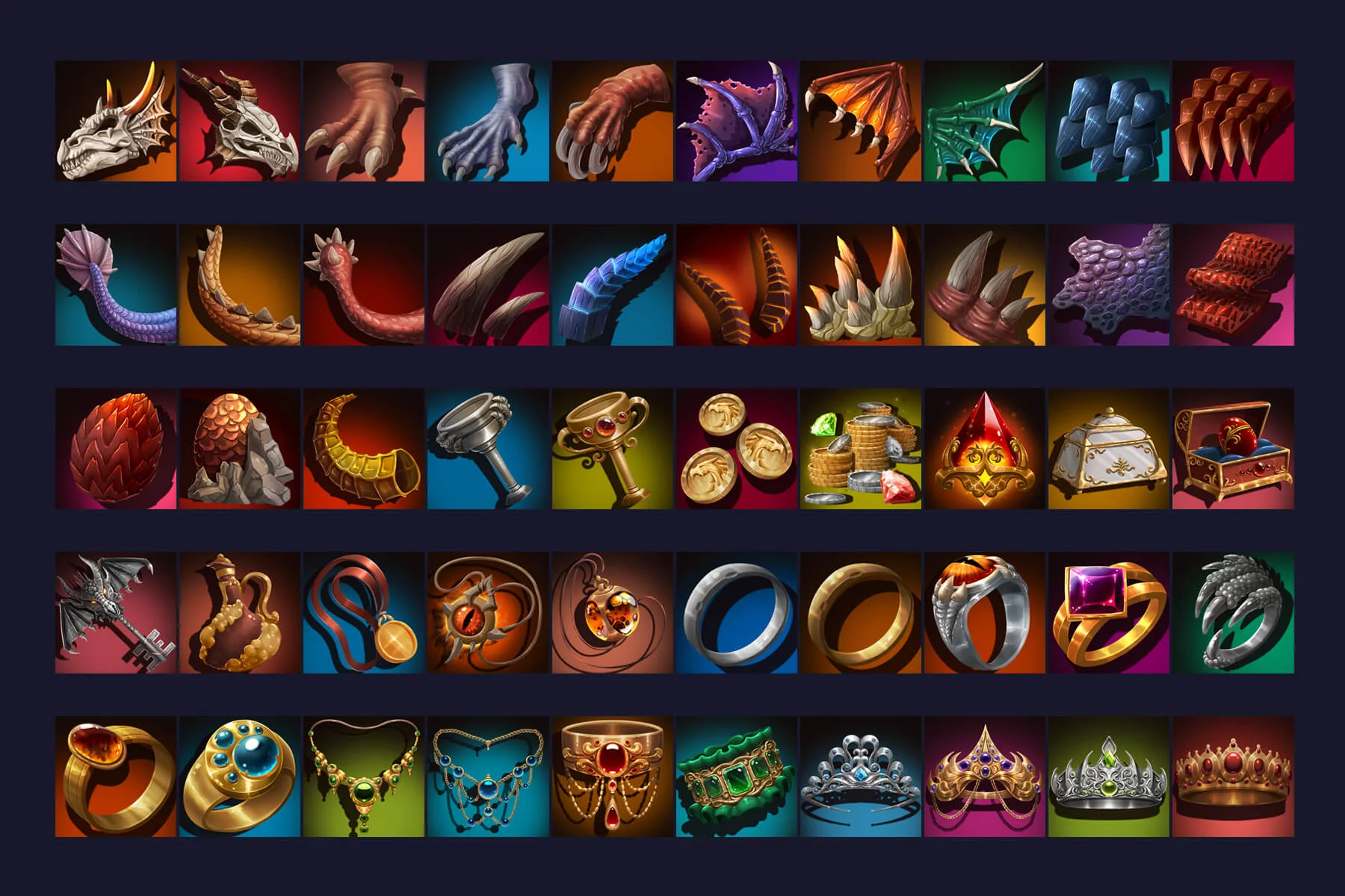 RPG Dragon Loot Icons