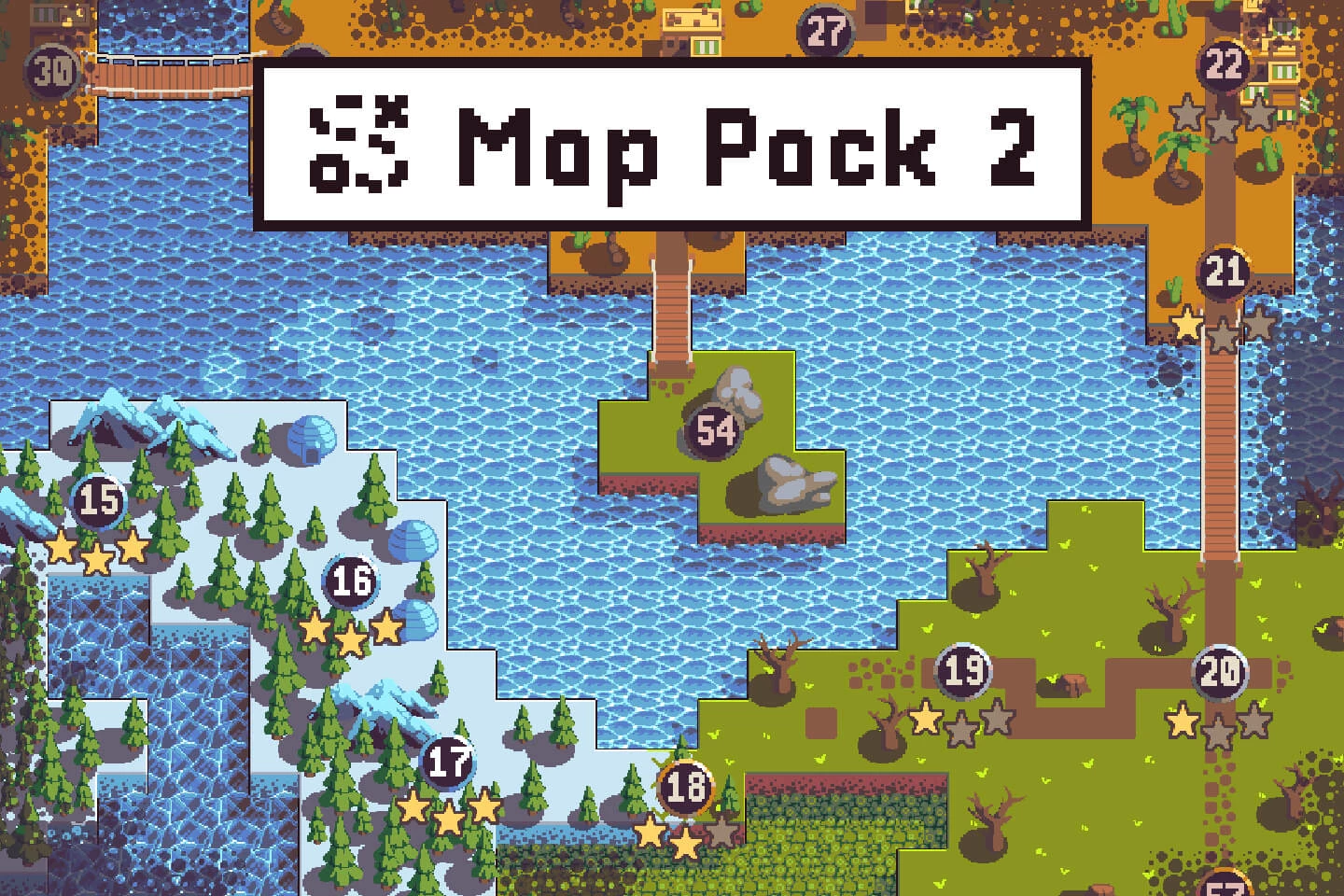 Level Map Pixel Art Assets Pack 2