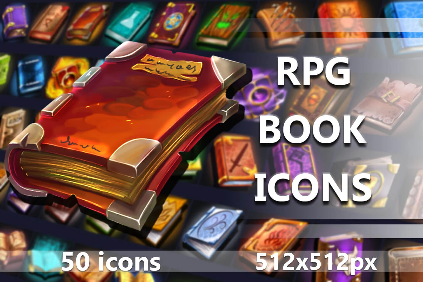 50 RPG Book Icons