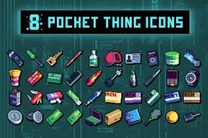 Pocket Things 像素艺术32×32图标包