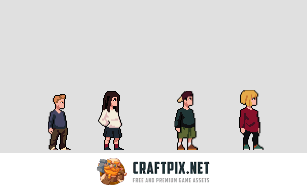 Children Sprite Sheet Pixel Art Pack