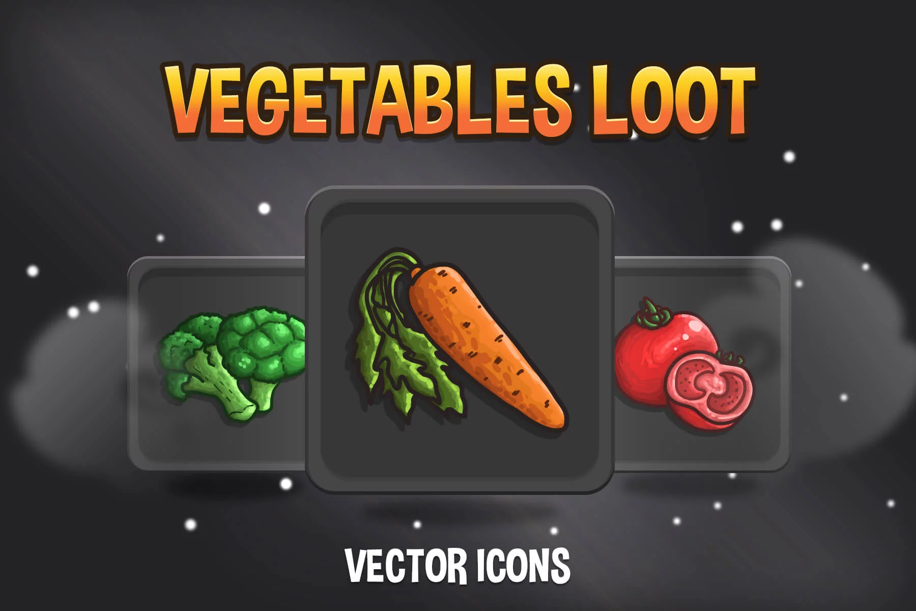 Vegetables Vector Icon Pack for RPG