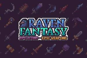 史诗武器像素艺术RPG图标包