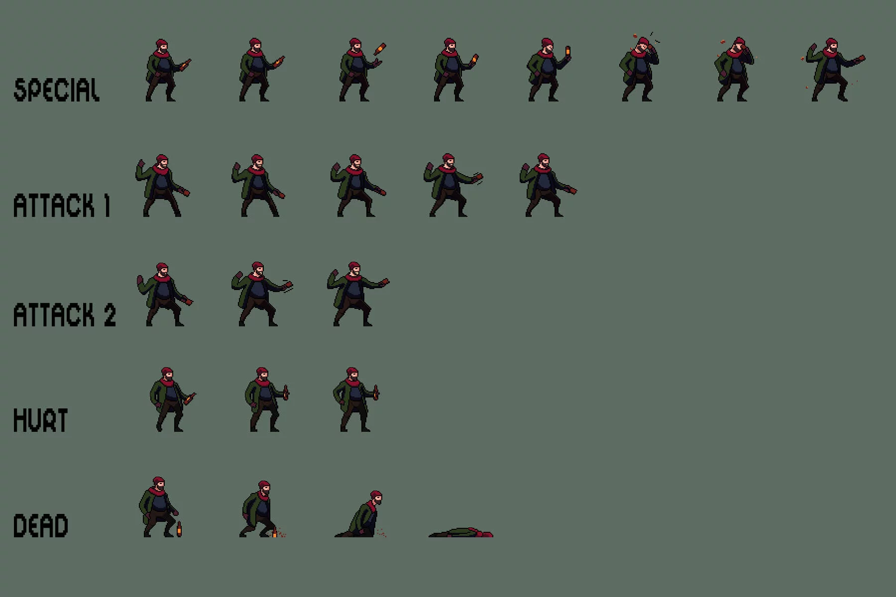 Homeless Character Sprite Sheets Pixel Art