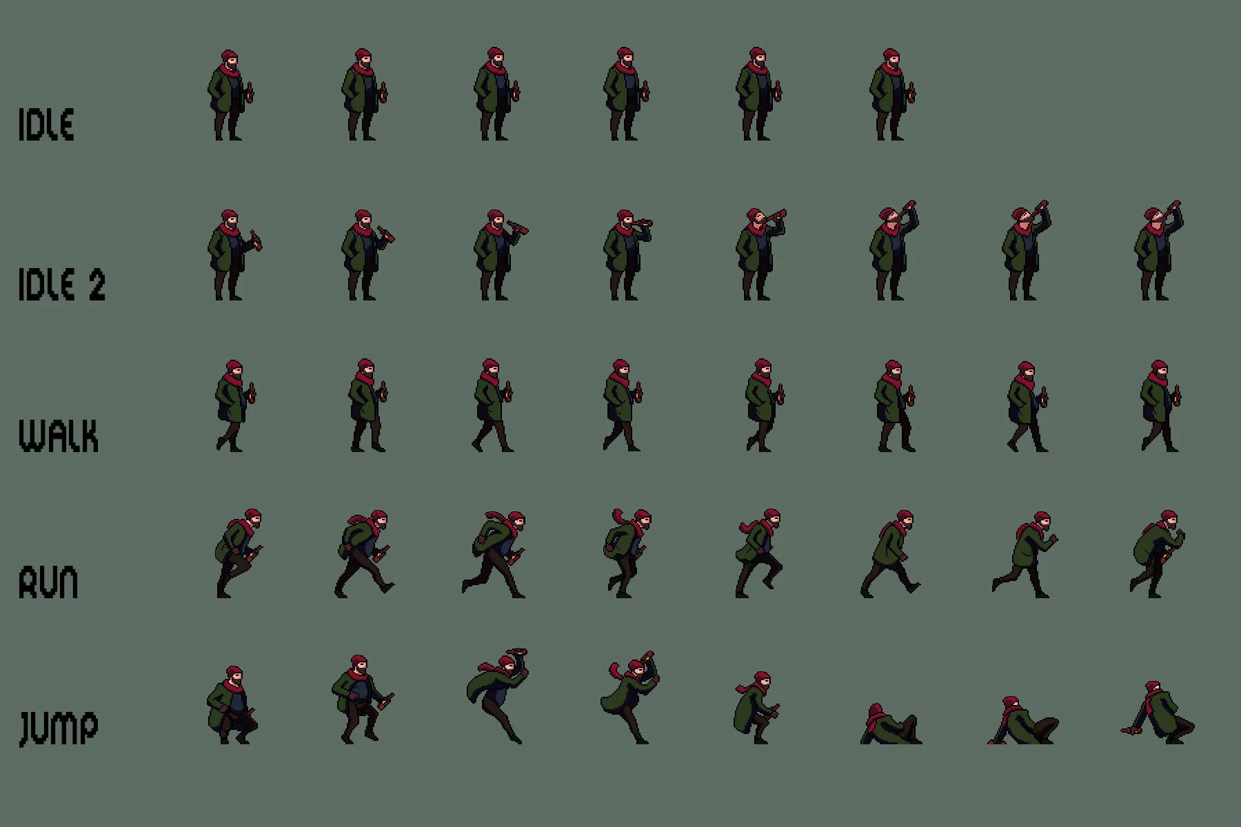 Homeless Character Sprite Sheets Pixel Art