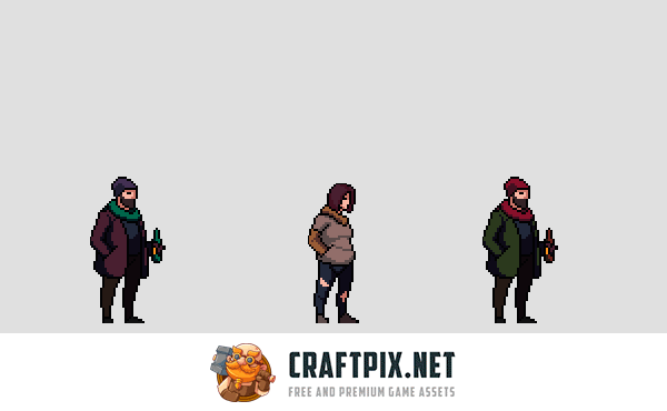 Homeless Character Sprite Sheets Pixel Art