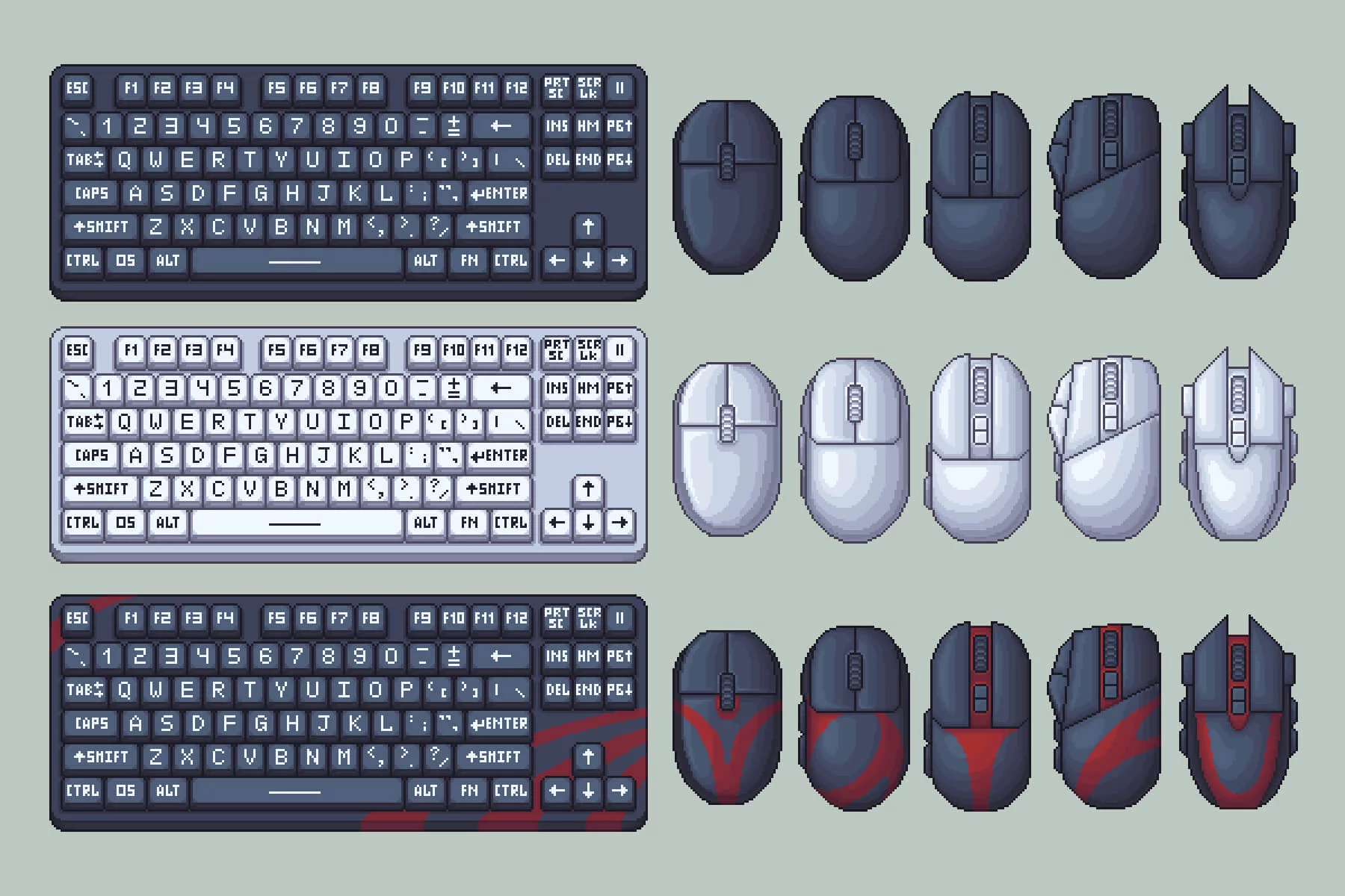 Keyboard and Mouse Pixel Art Asset Pack