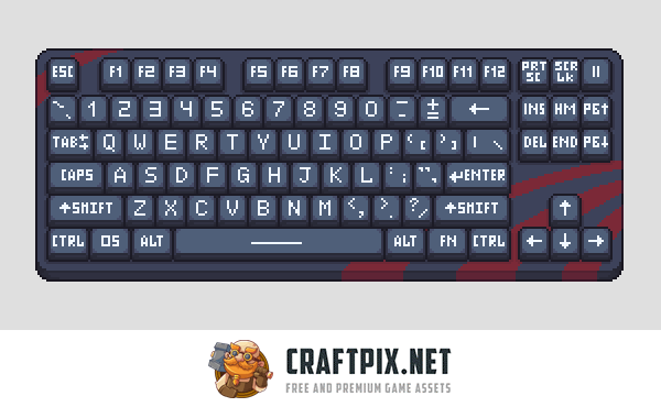 Keyboard and Mouse Pixel Art Asset Pack
