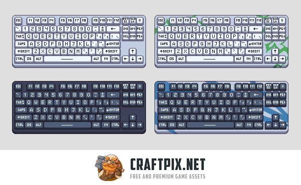 Keyboard and Mouse Pixel Art Asset Pack