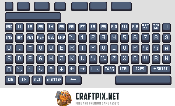 Keyboard and Mouse Pixel Art Asset Pack