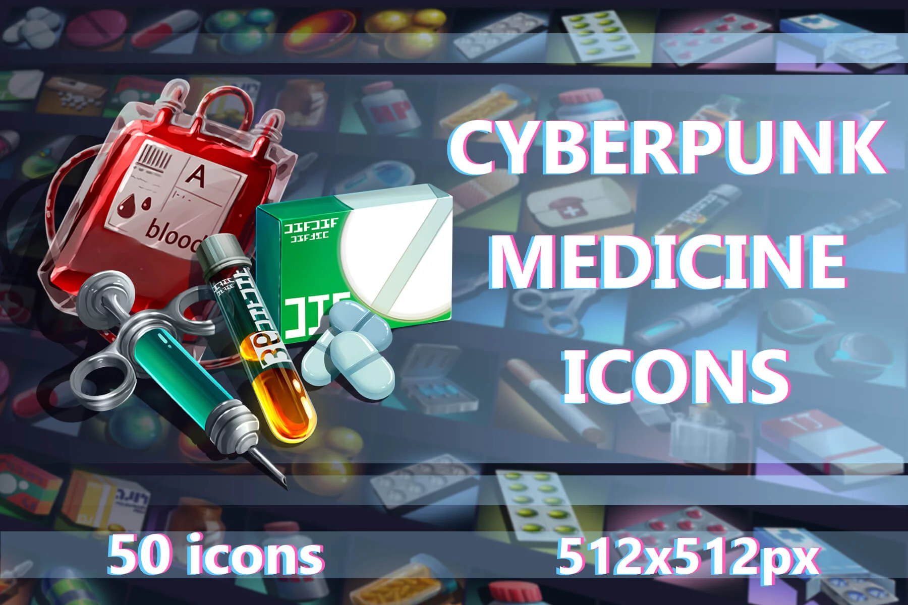 Cyberpunk Medicine Icons
