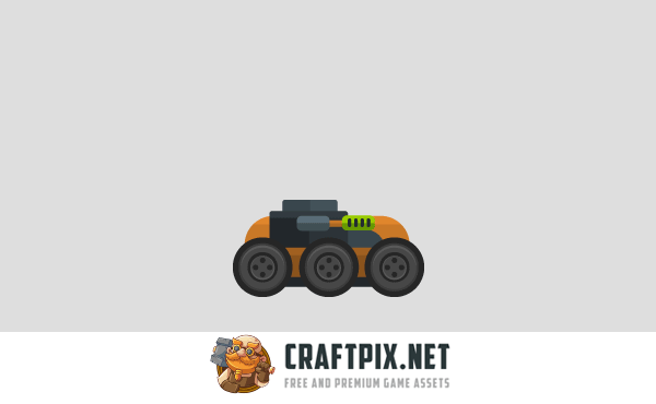 Combat Vehicle Sprites Flat Design