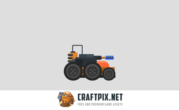 Combat Vehicle Sprites Flat Design