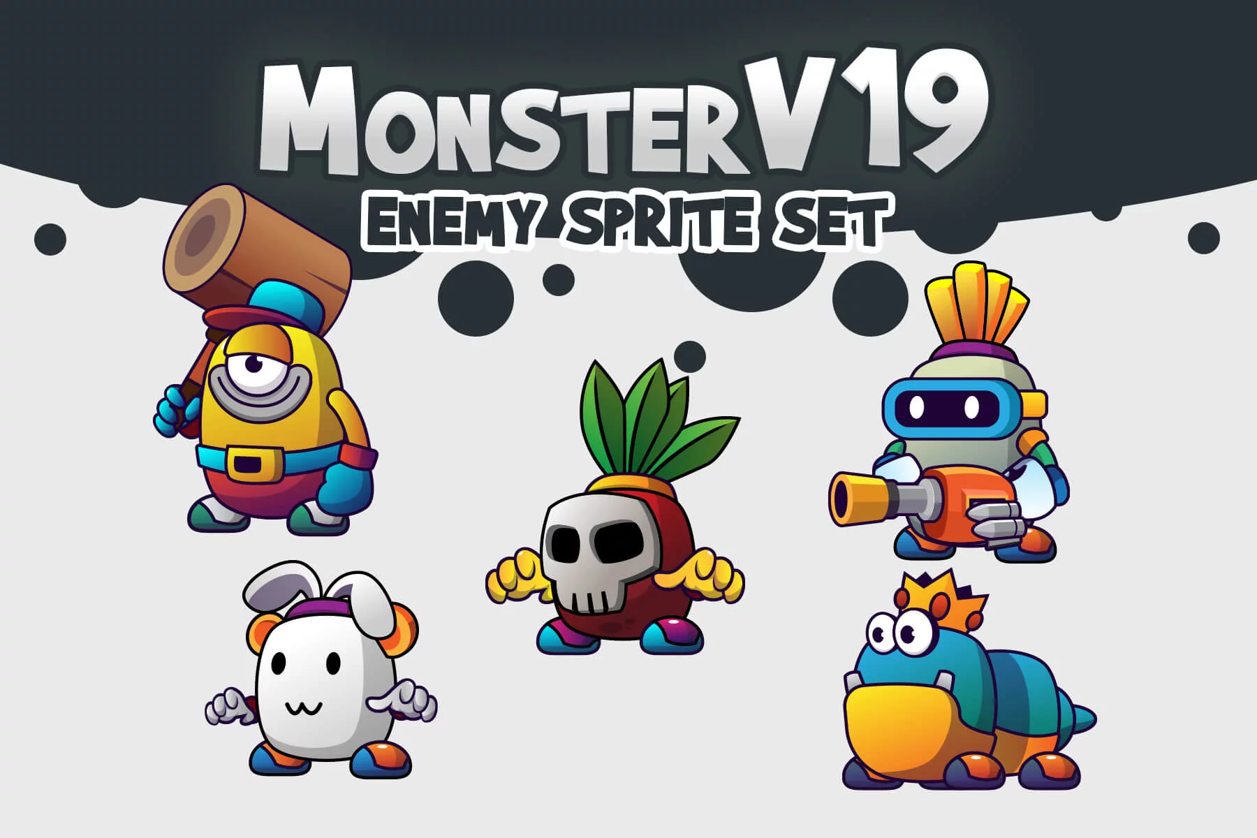 Quirky Monsters Game Asset Pack V19