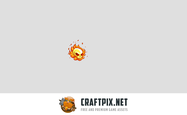 Fire Monster Game Sprites Pixel Art