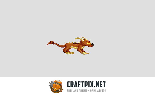 Fire Monster Game Sprites Pixel Art