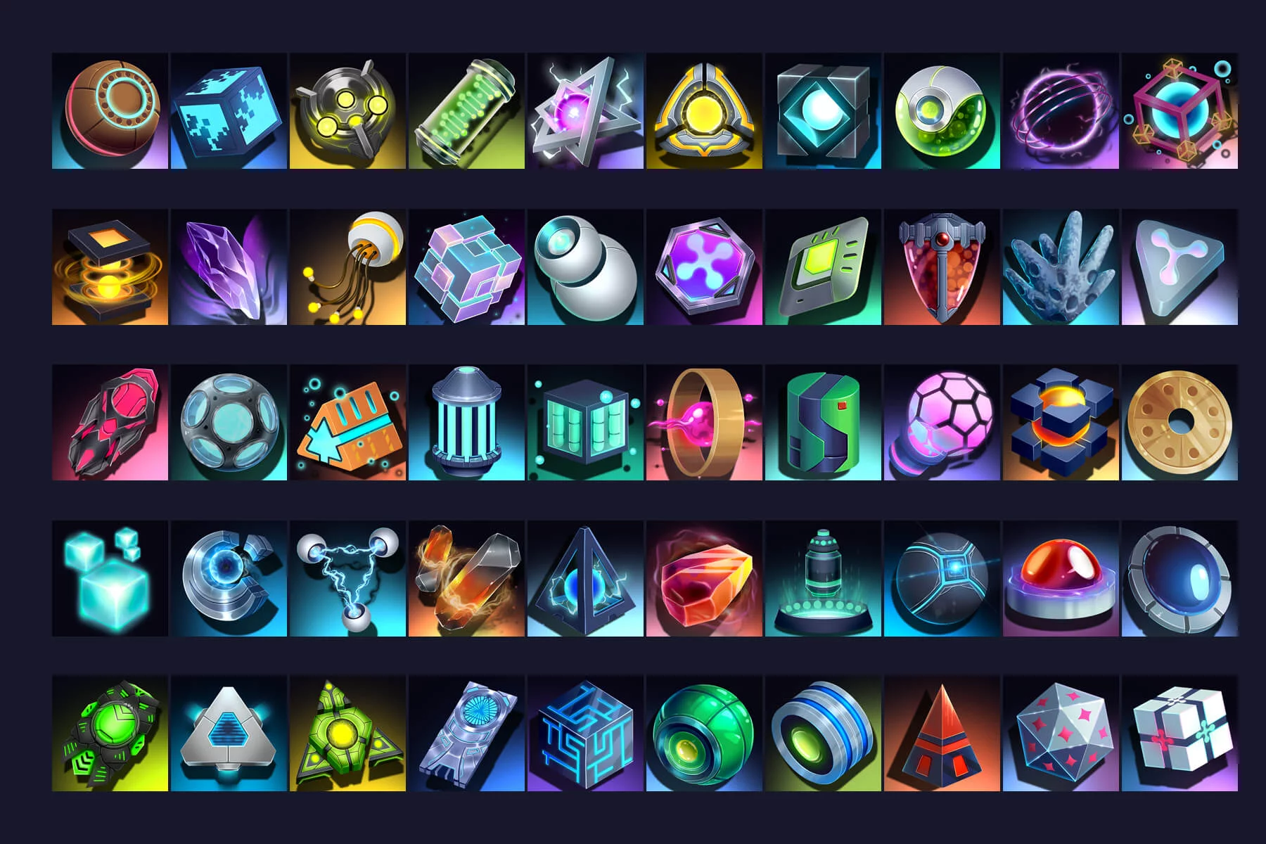 Cyberpunk Artifact Game 512×512 Icons