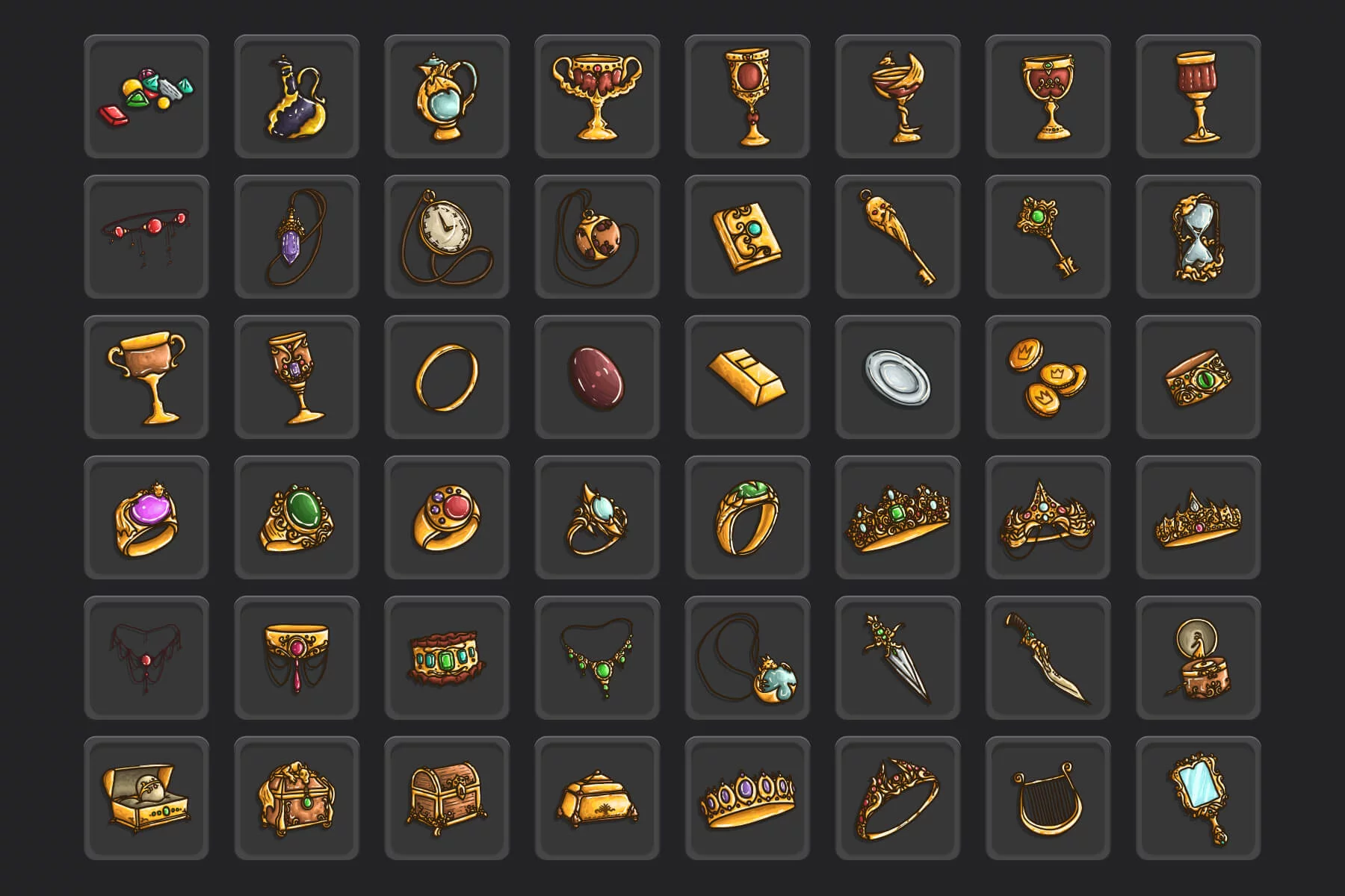 Dragon Loot Vector RPG Icons