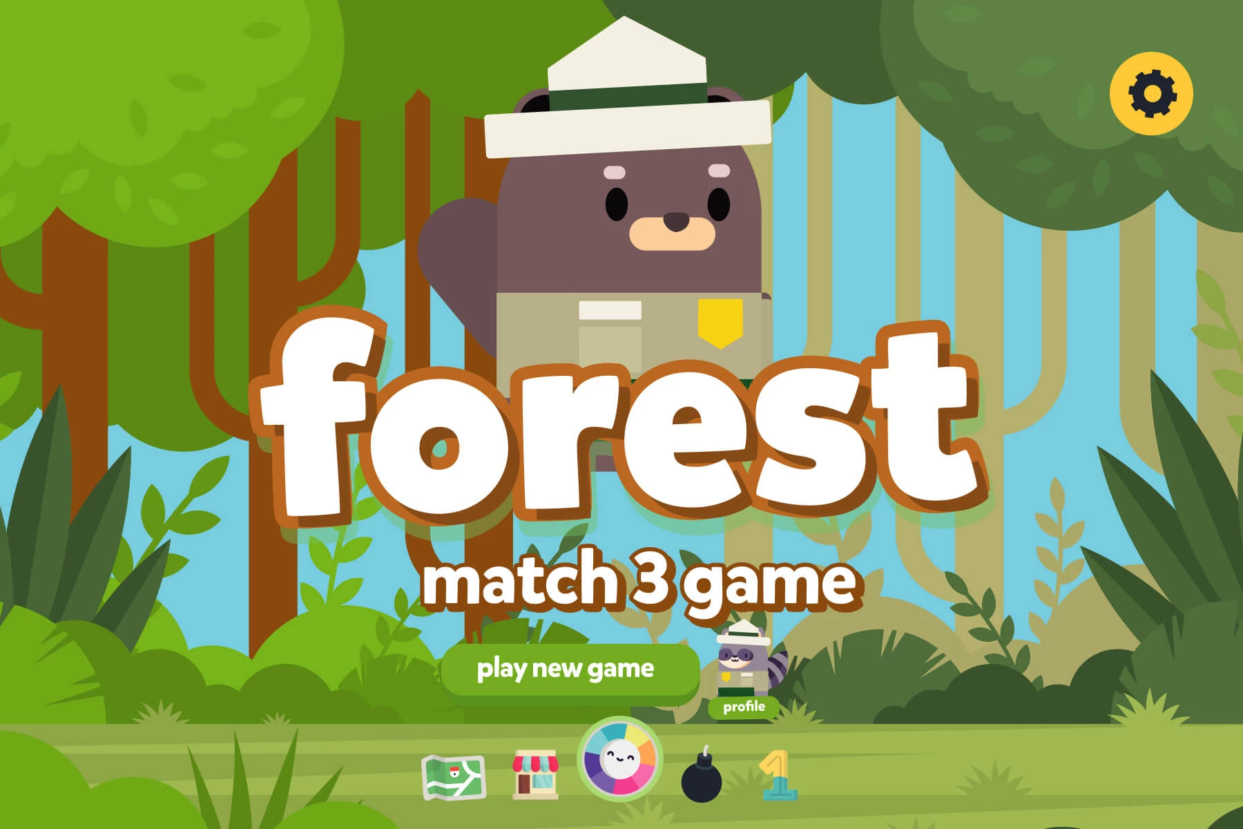 Forest Match 3 GUI Assets