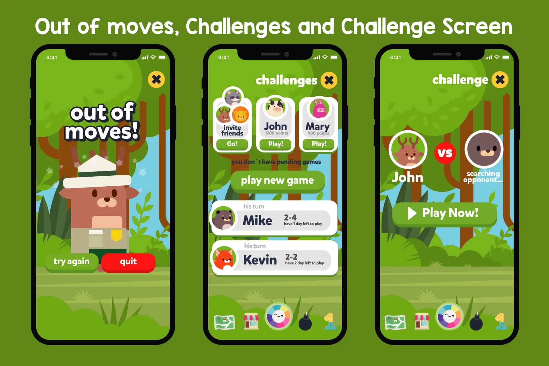 Forest Match 3 GUI Assets
