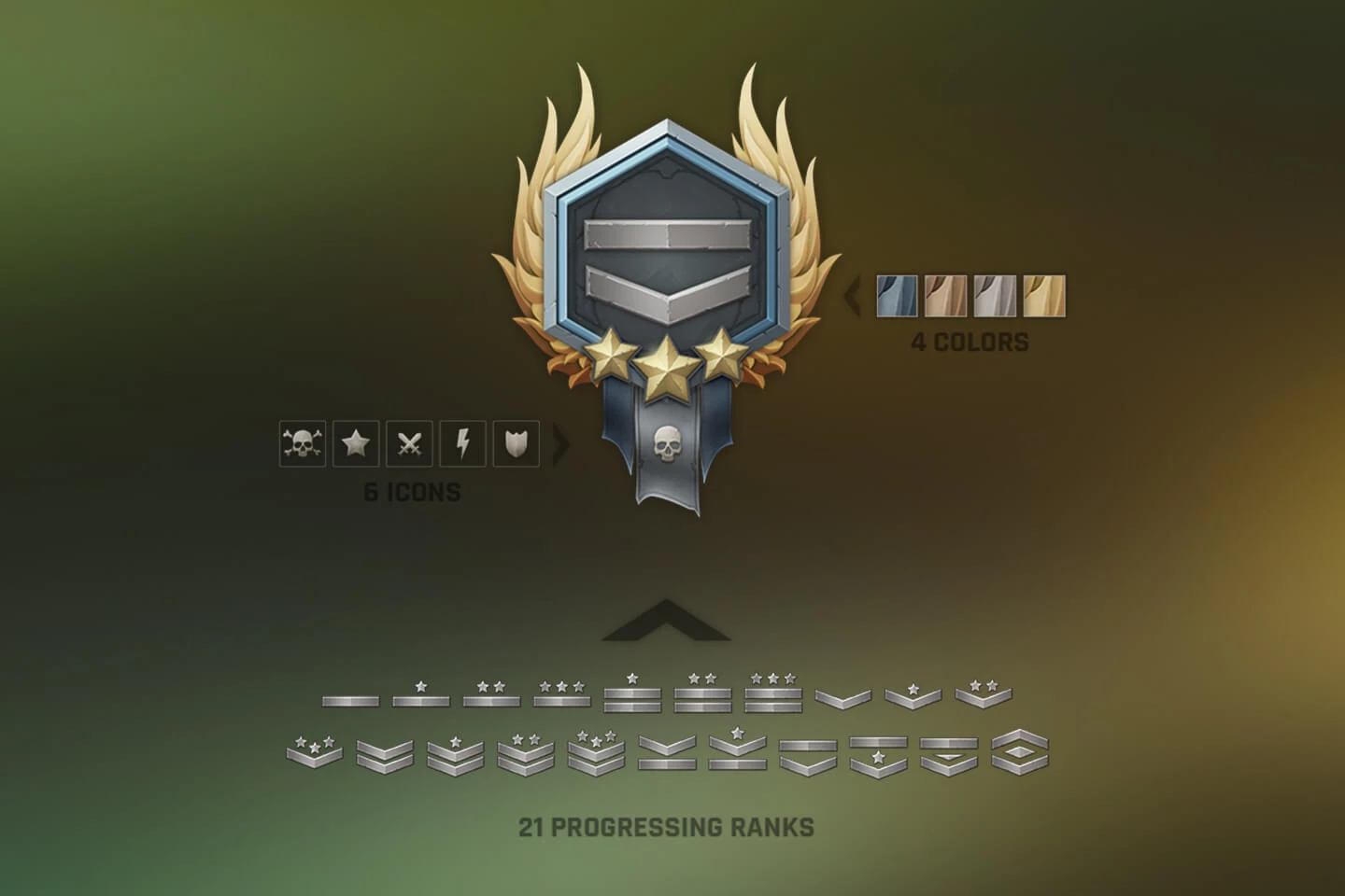 Fantasy Rank Badges