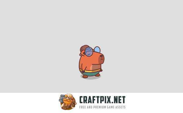 Capybara Cartoon Characters Asset Pack