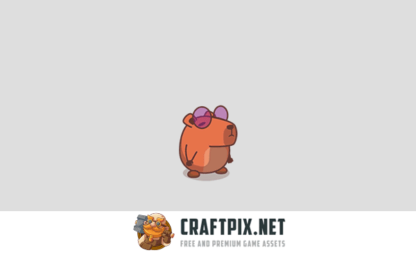 Capybara Cartoon Characters Asset Pack