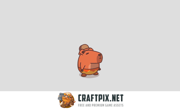 Capybara Cartoon Characters Asset Pack