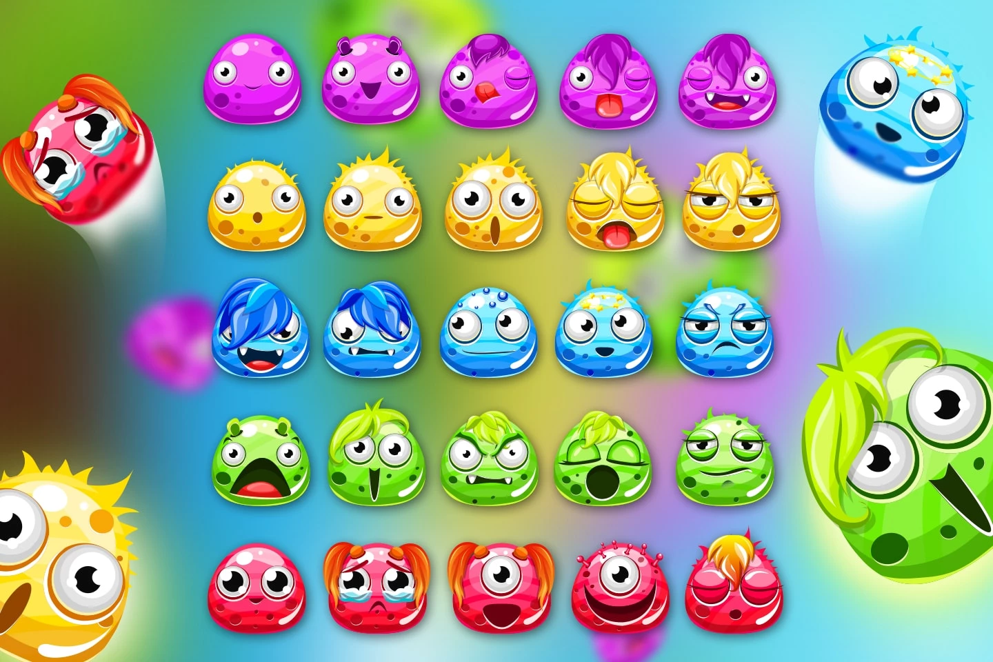 Monsters Match 3: Game Assets