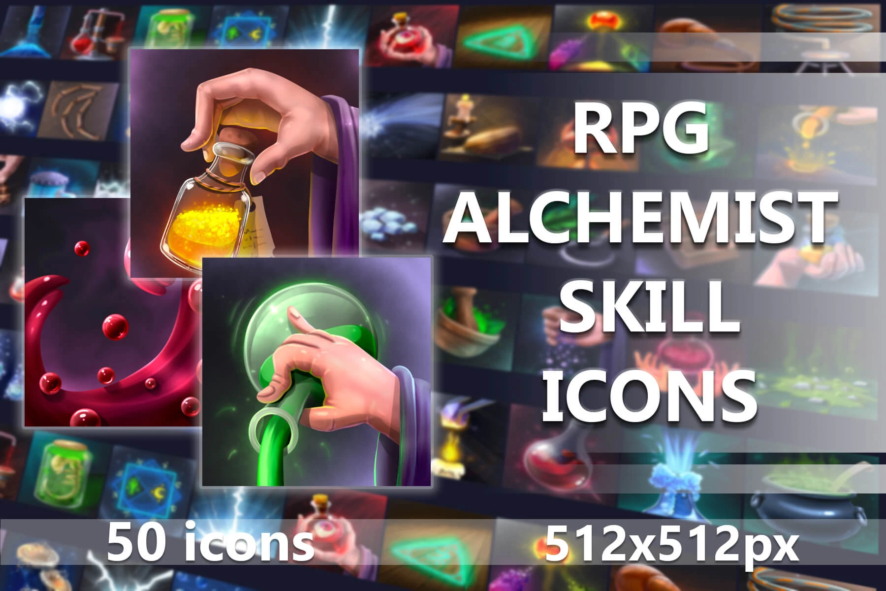 RPG Alchemist Skill Icons