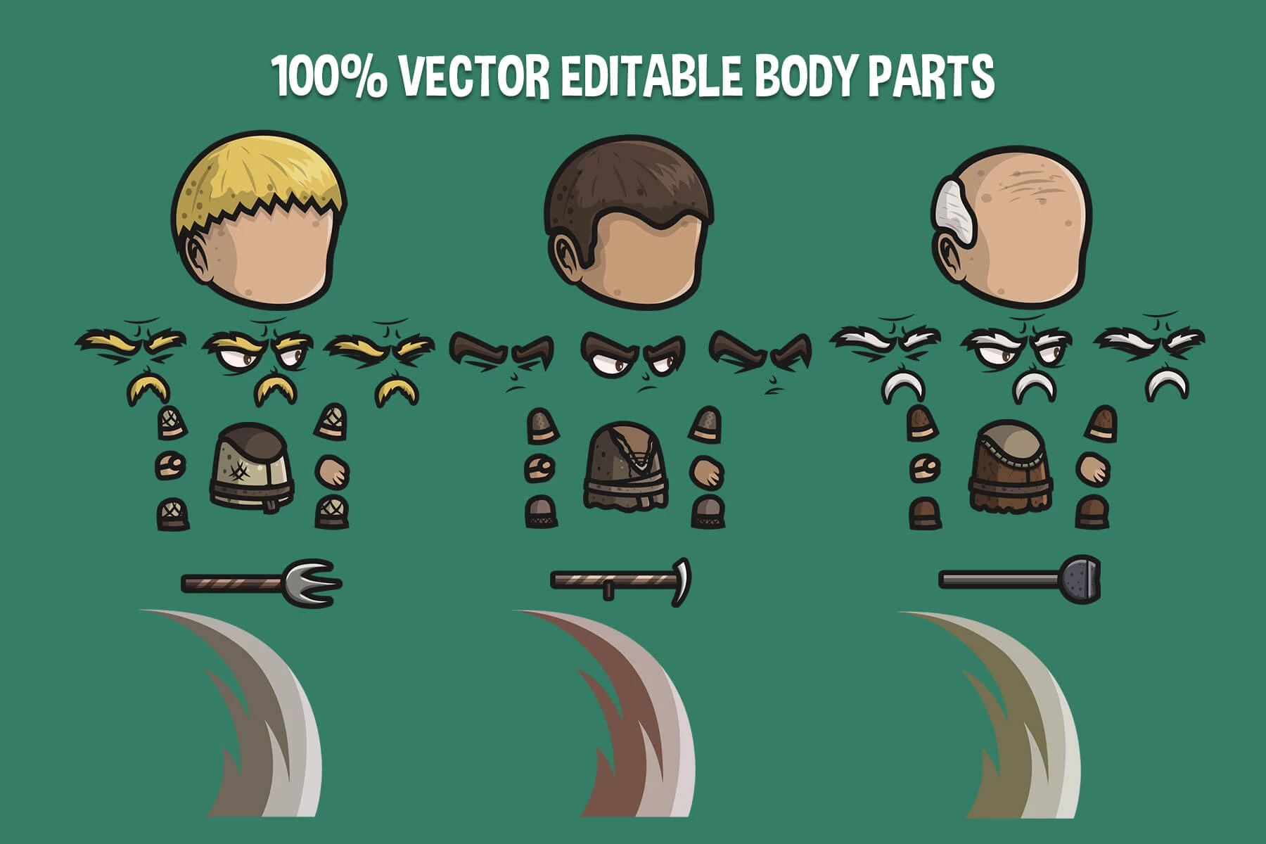 Villager Chibi Character Sprites