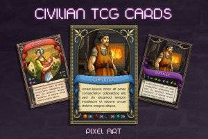 NPC任务TCG卡牌像素艺术素材包