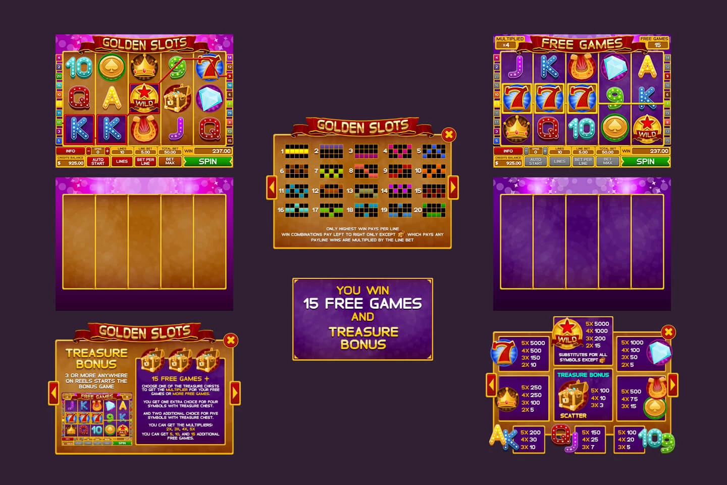 Golden Slots 2D Game Kit