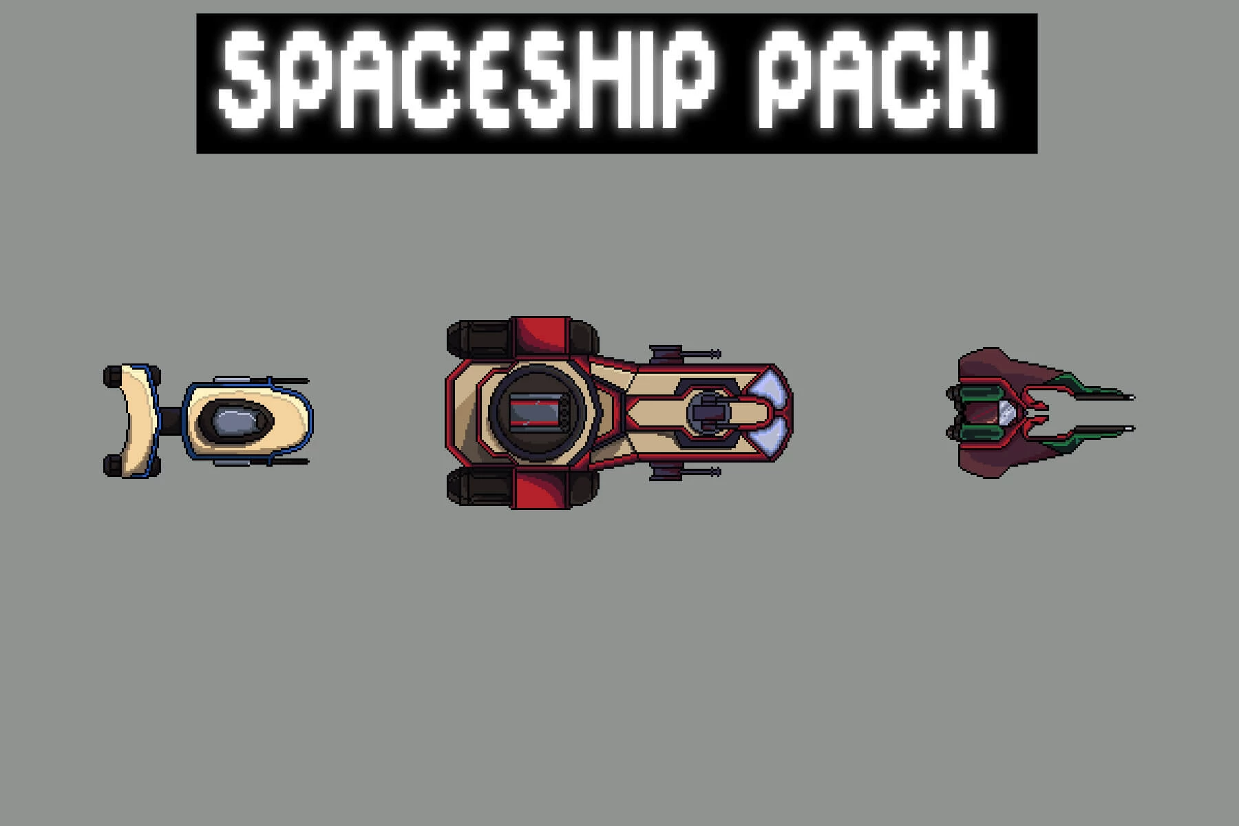Spaceship Pixel Art Sprite Sheets