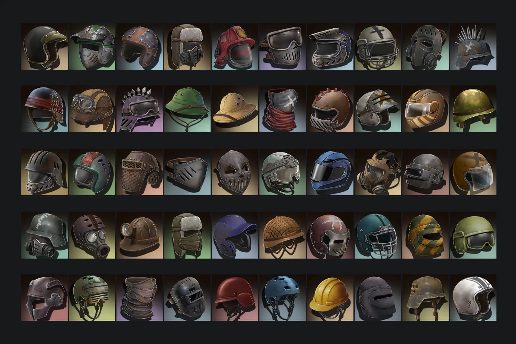 Post-Apocalypse Protective Headgear Icons