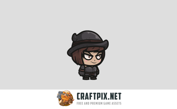 Witch Chibi Character Sprites