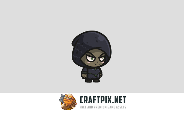 Witch Chibi Character Sprites