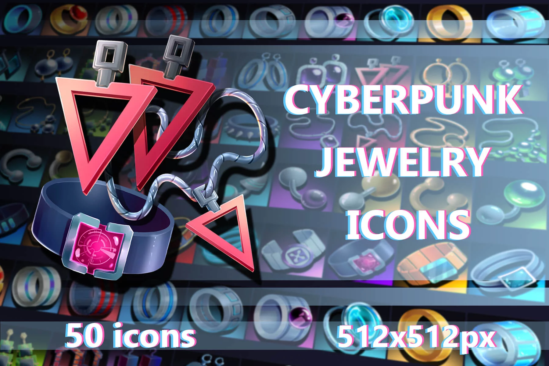 Cyberpunk Jewelry Game 512×512 Icons
