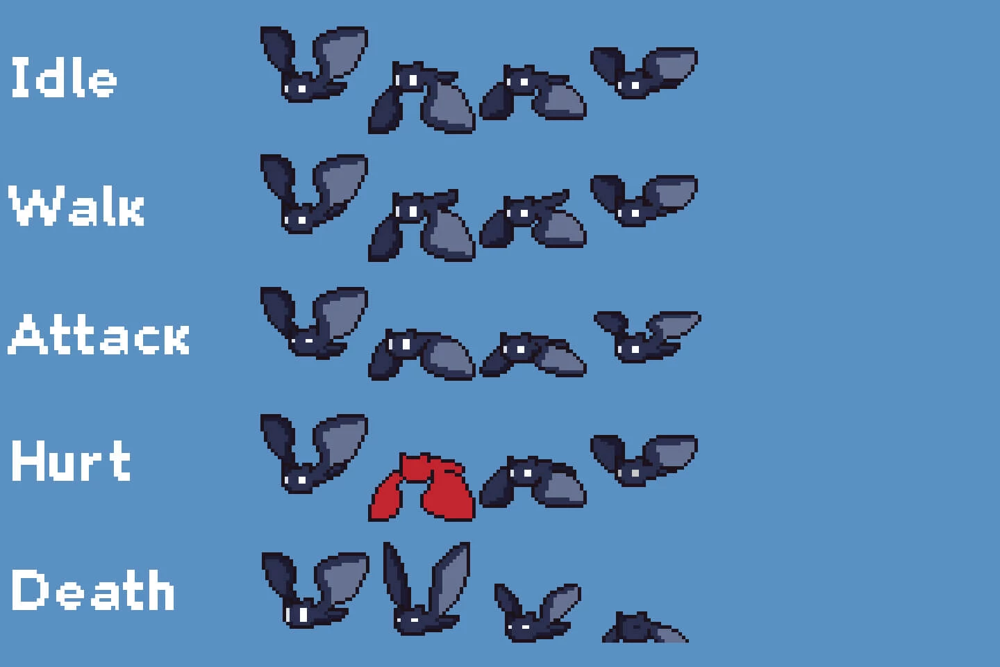 Cave Monster Pixel Art Game Sprite Pack