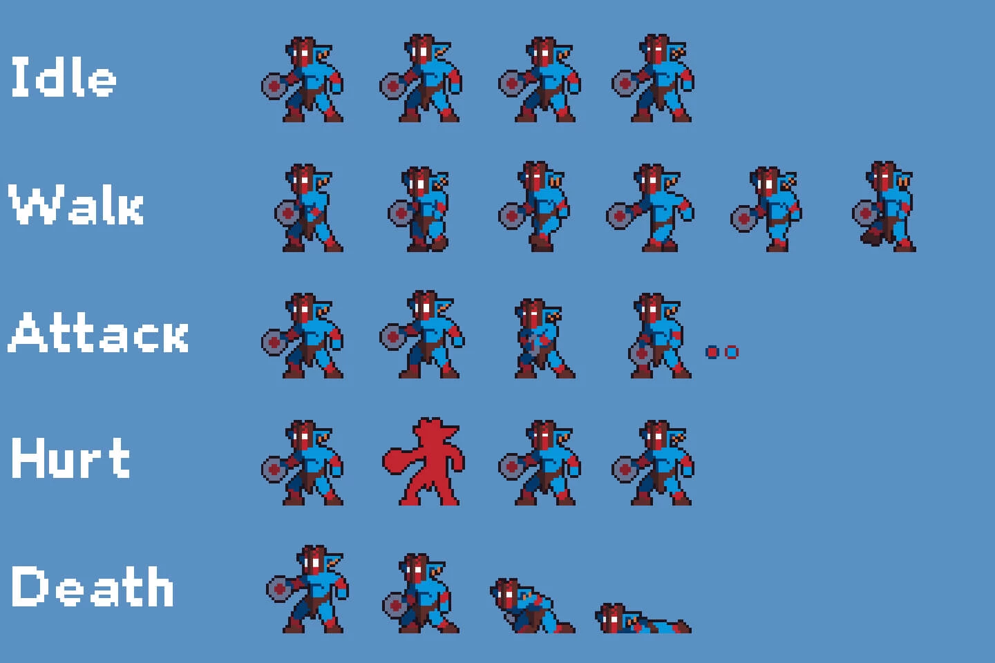Cave Monster Pixel Art Game Sprite Pack