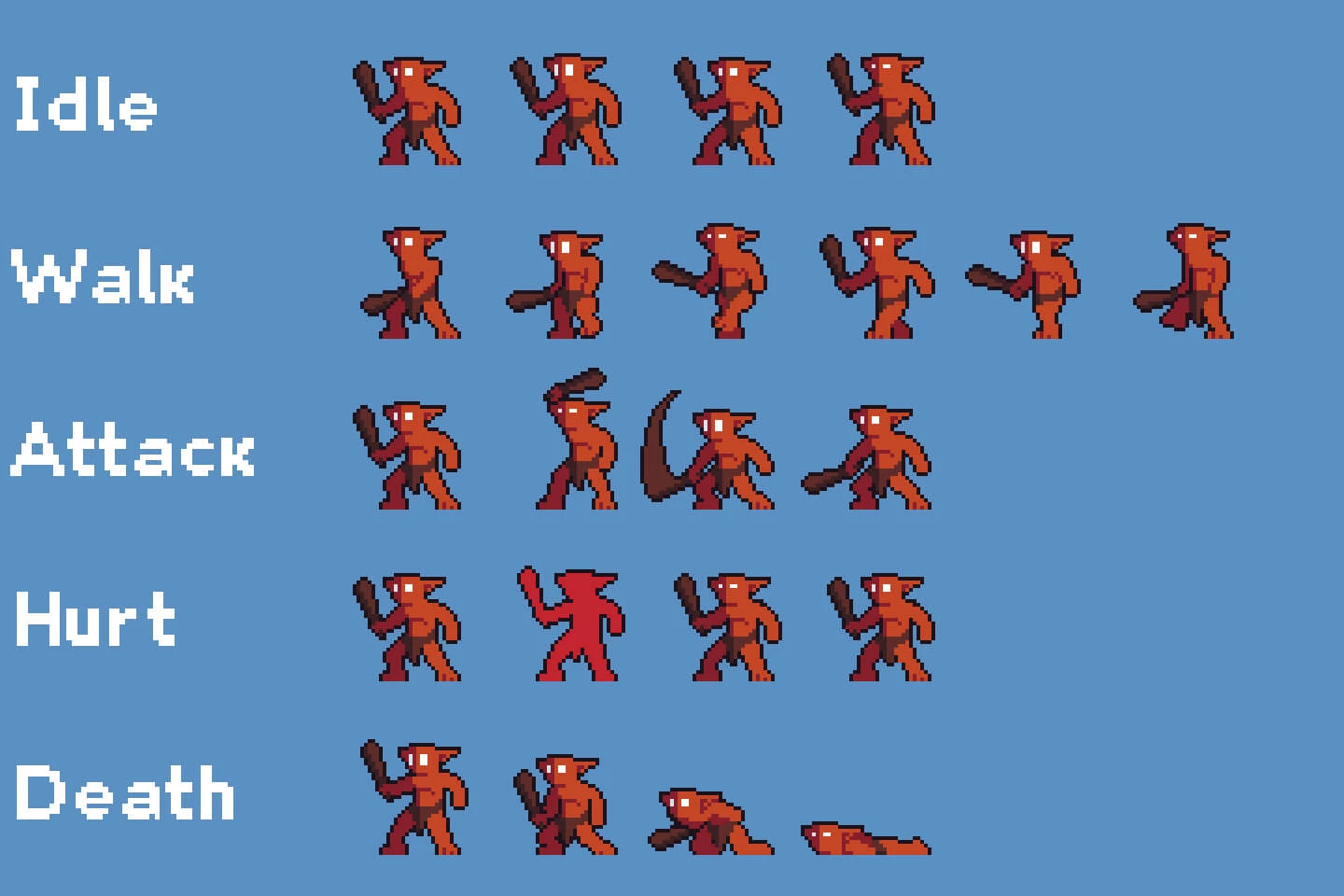 Cave Monster Pixel Art Game Sprite Pack