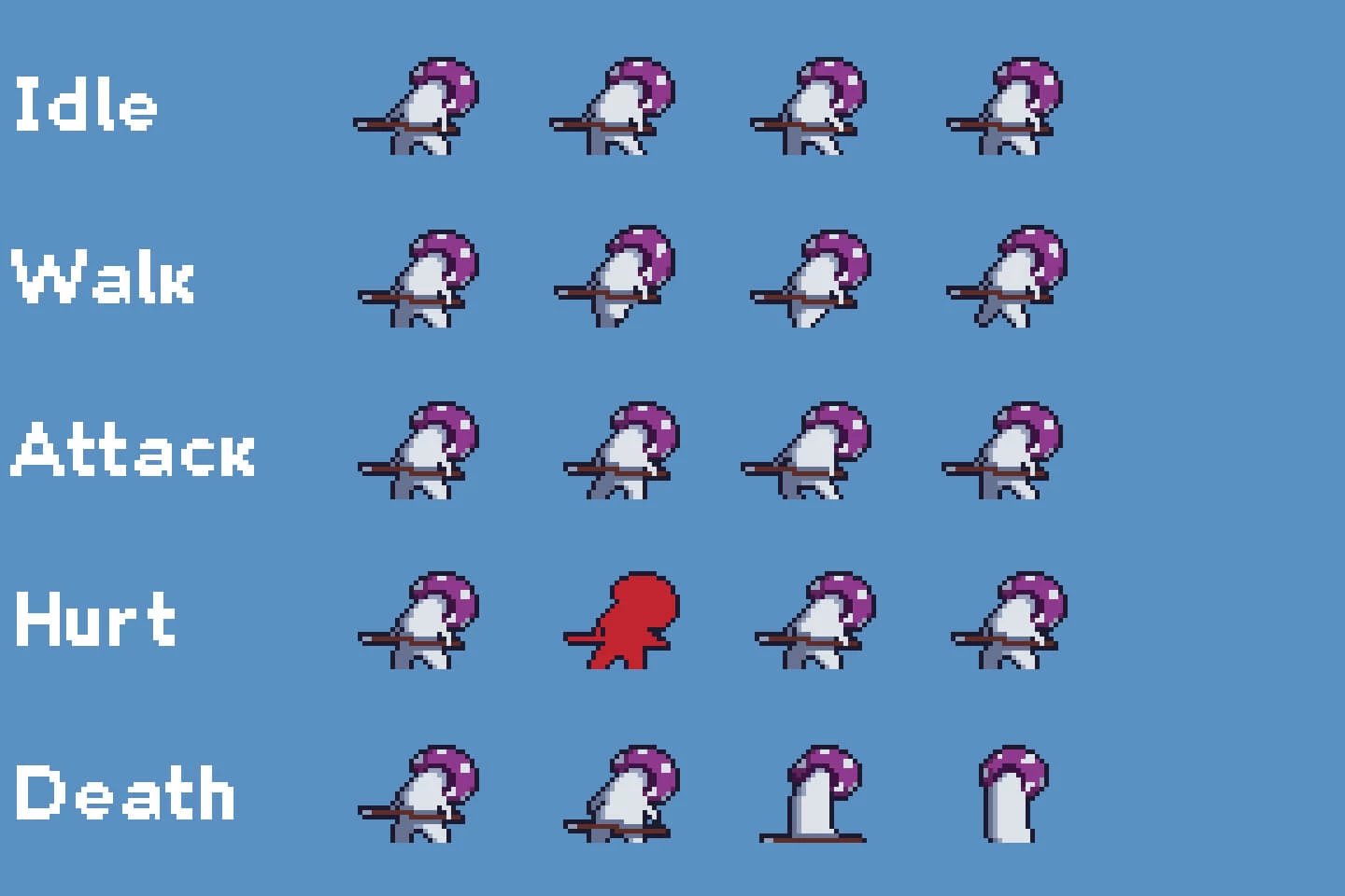 Cave Monster Pixel Art Game Sprite Pack