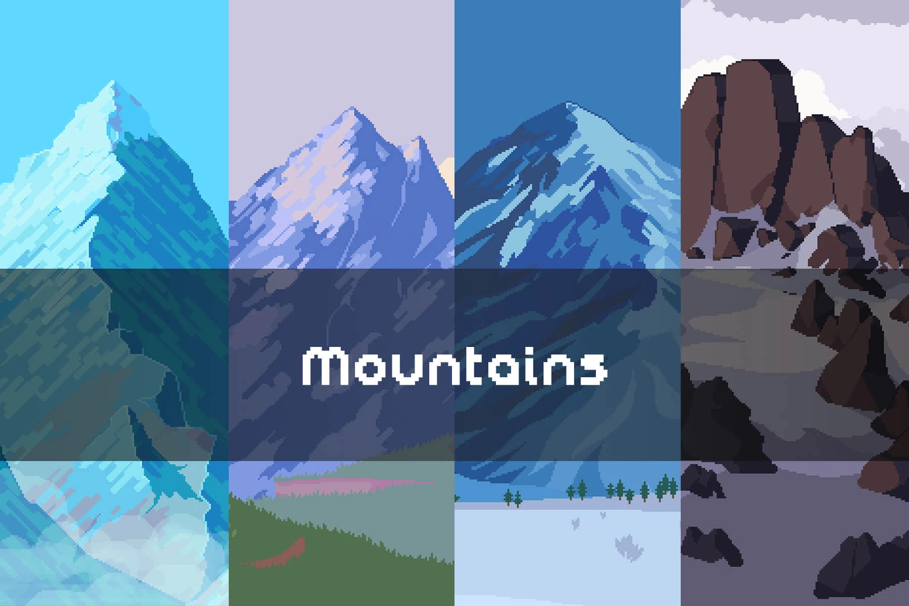 Mountain Backgrounds Pixel Art