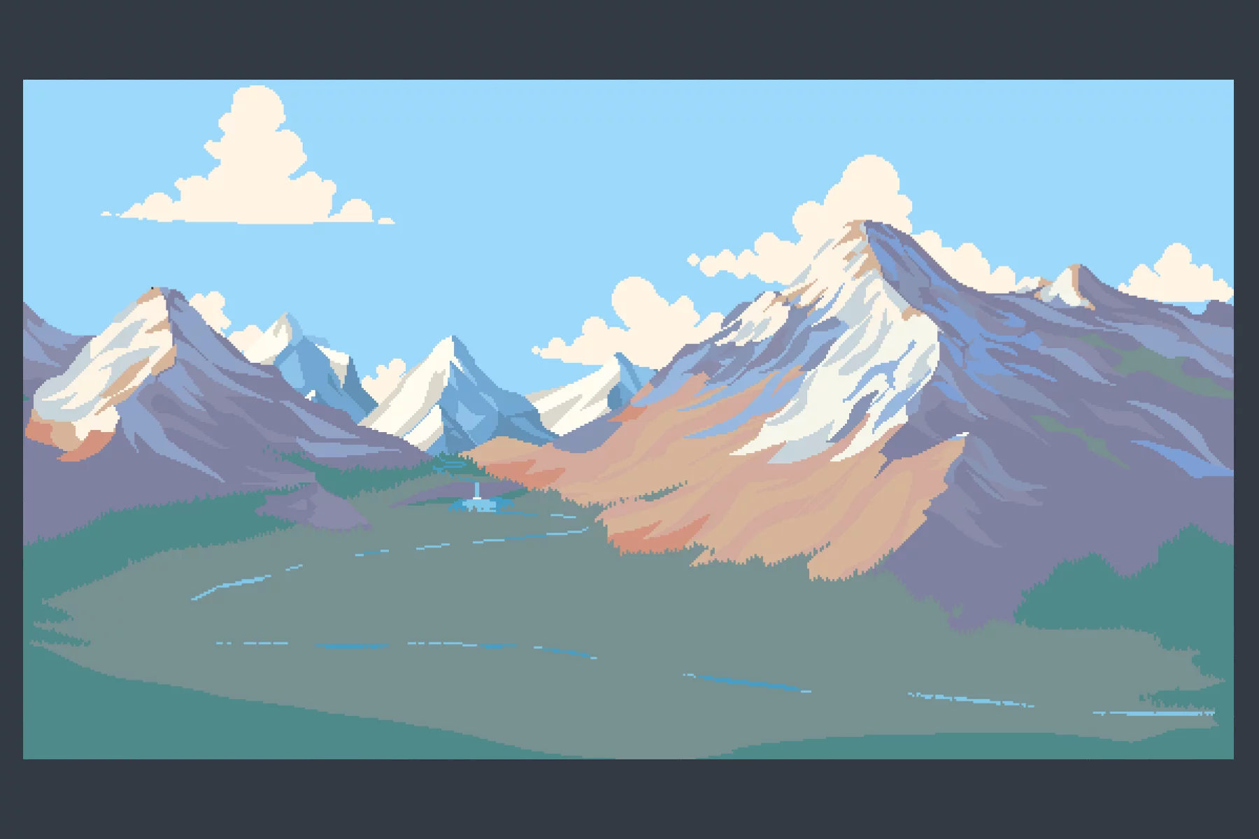 Mountain Backgrounds Pixel Art
