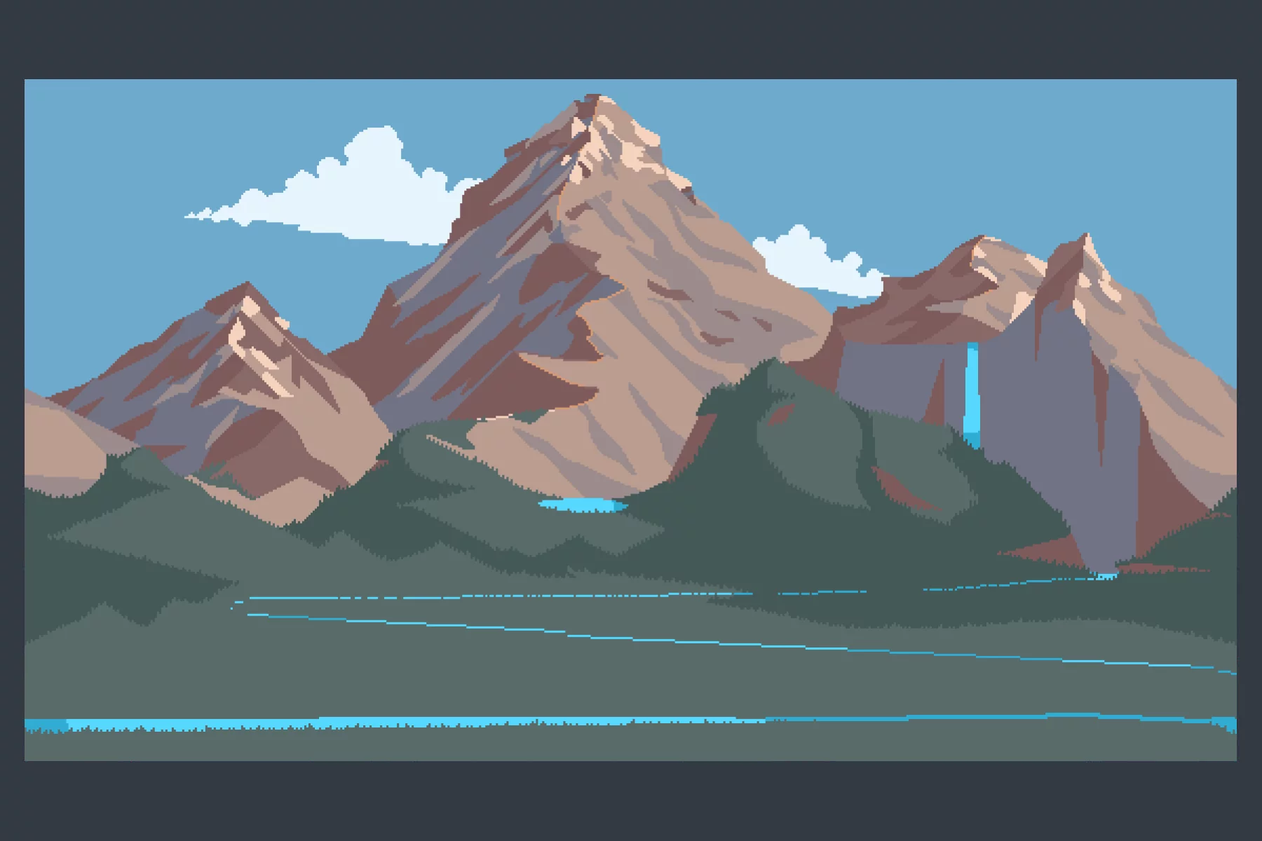 Mountain Backgrounds Pixel Art