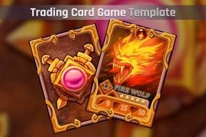 TCG卡牌模板包：明亮多彩设计，适合奇幻项目