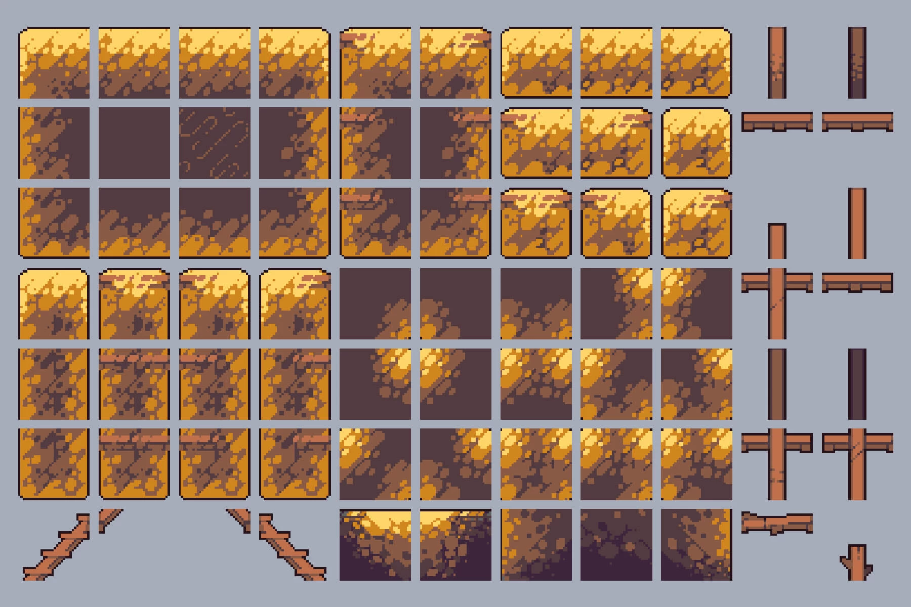 Pirate Bay Tileset Pixel Art