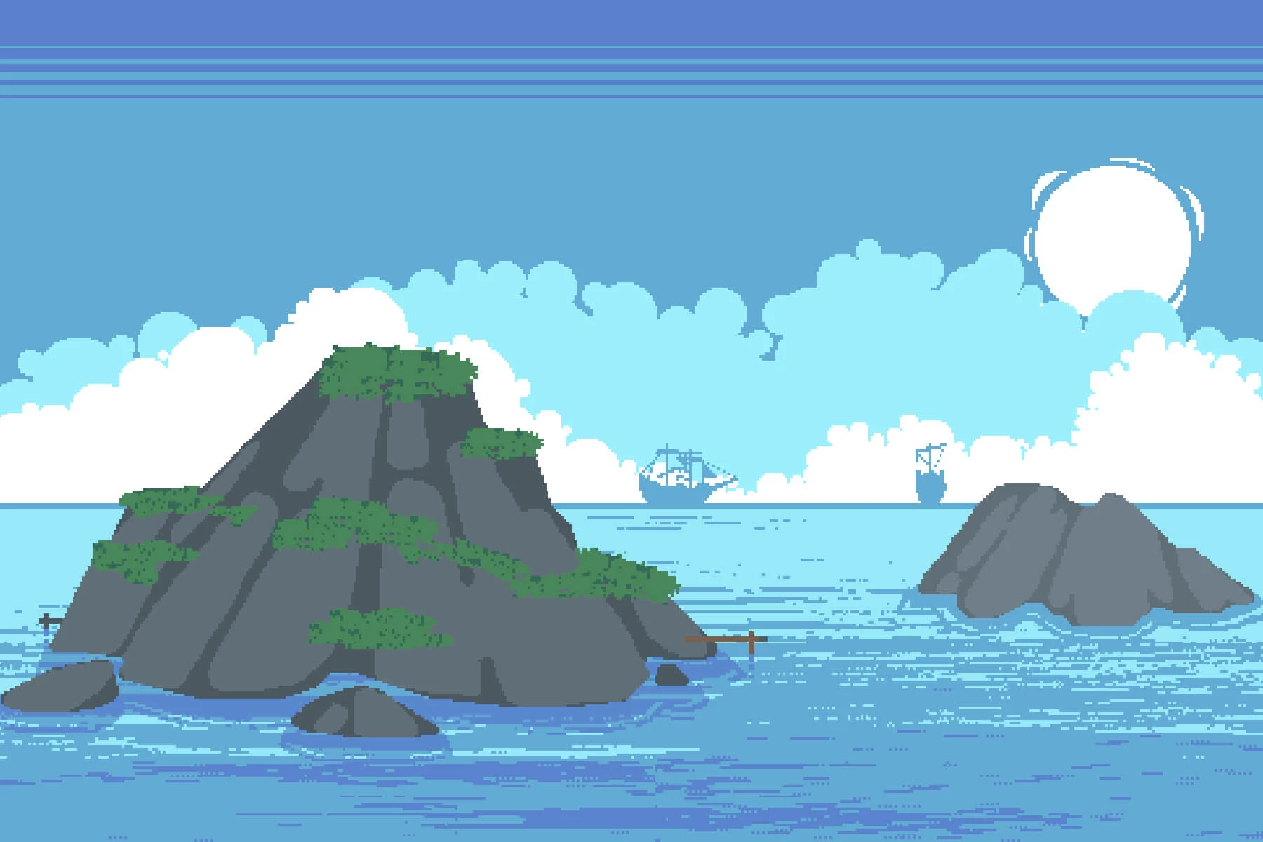 Pirate Bay Tileset Pixel Art